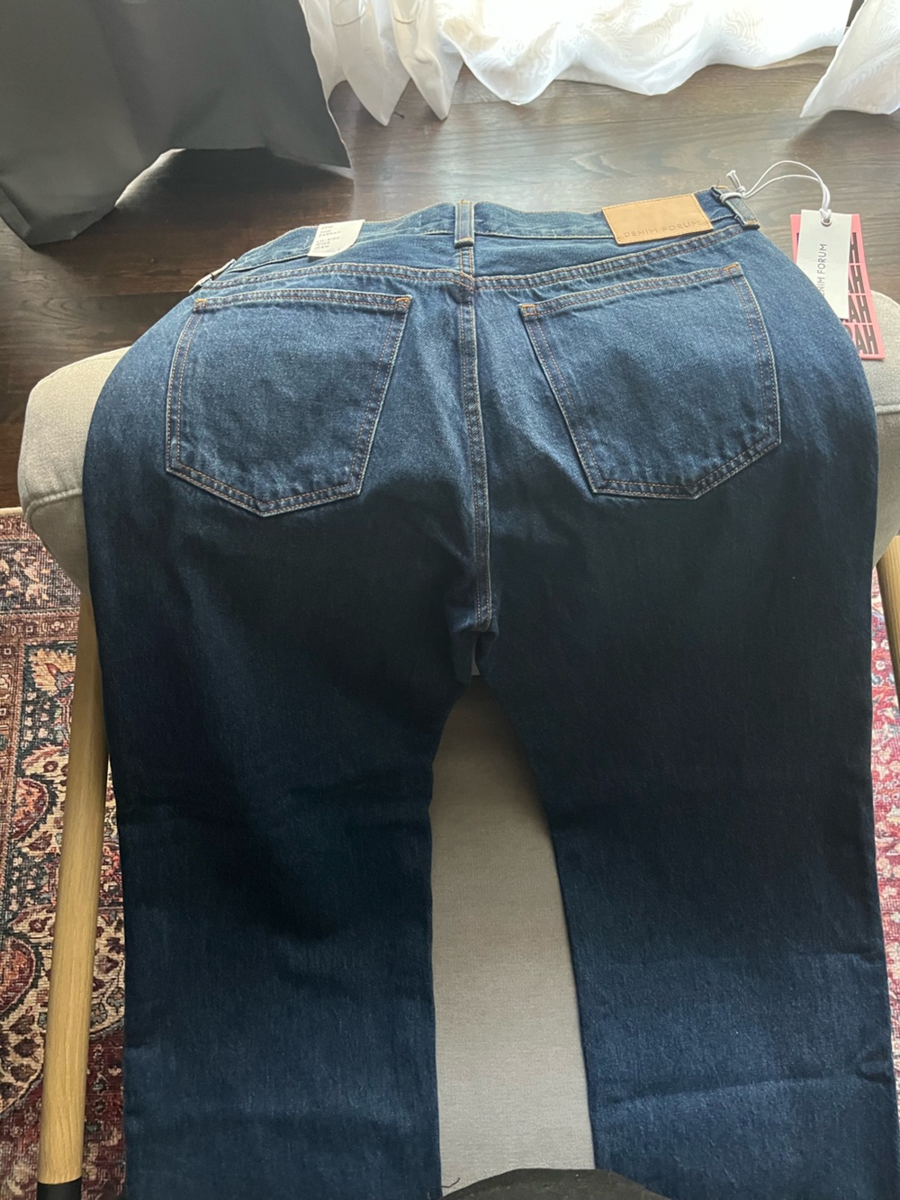NWT Aritzia Denim Forum The Farrah Wide Leg Low Rise Jeans - Picture 5 of 8